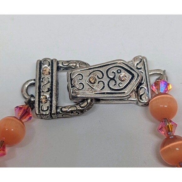 Special Causes Orange Ribbon Faith & Hope Beaded Charm Magnetic Bracelet - Picture 4 of 6